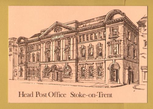 `75th Anniversary - Head Post Office - Stoke on Trent` - Postally Unused - Midland Postal Board Postcard.